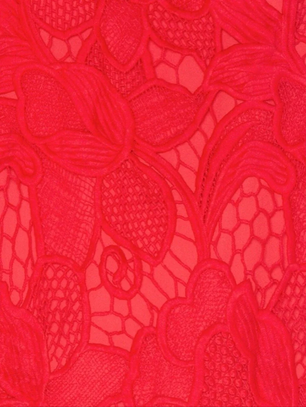 $180 LOVERS + Friends | revolve | Caspian Red Scalloped Lace Mini Dress